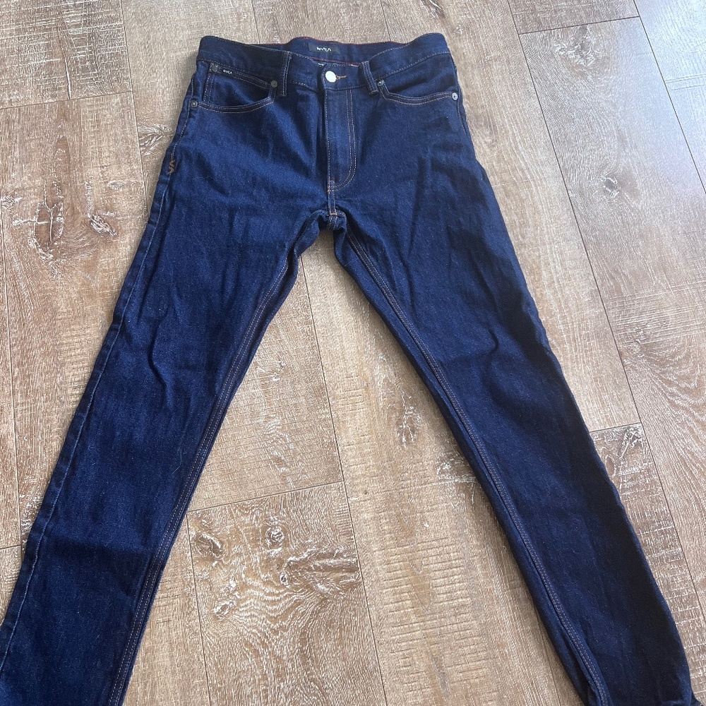 Brand new RVCA dark blue jeans